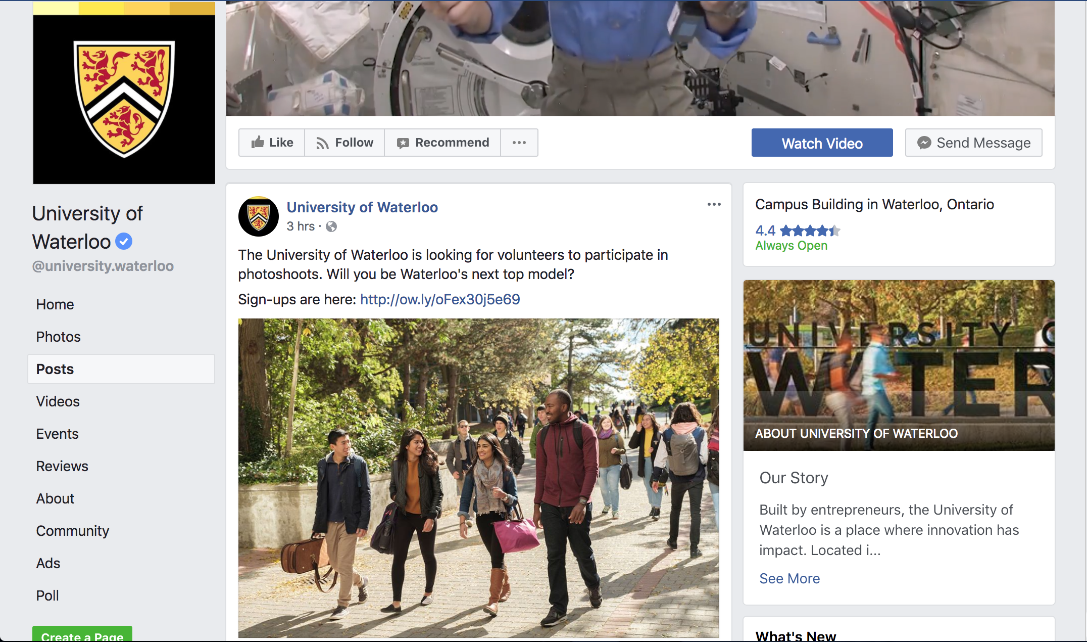 I modelled for a bunch of campus promotional photos LOL