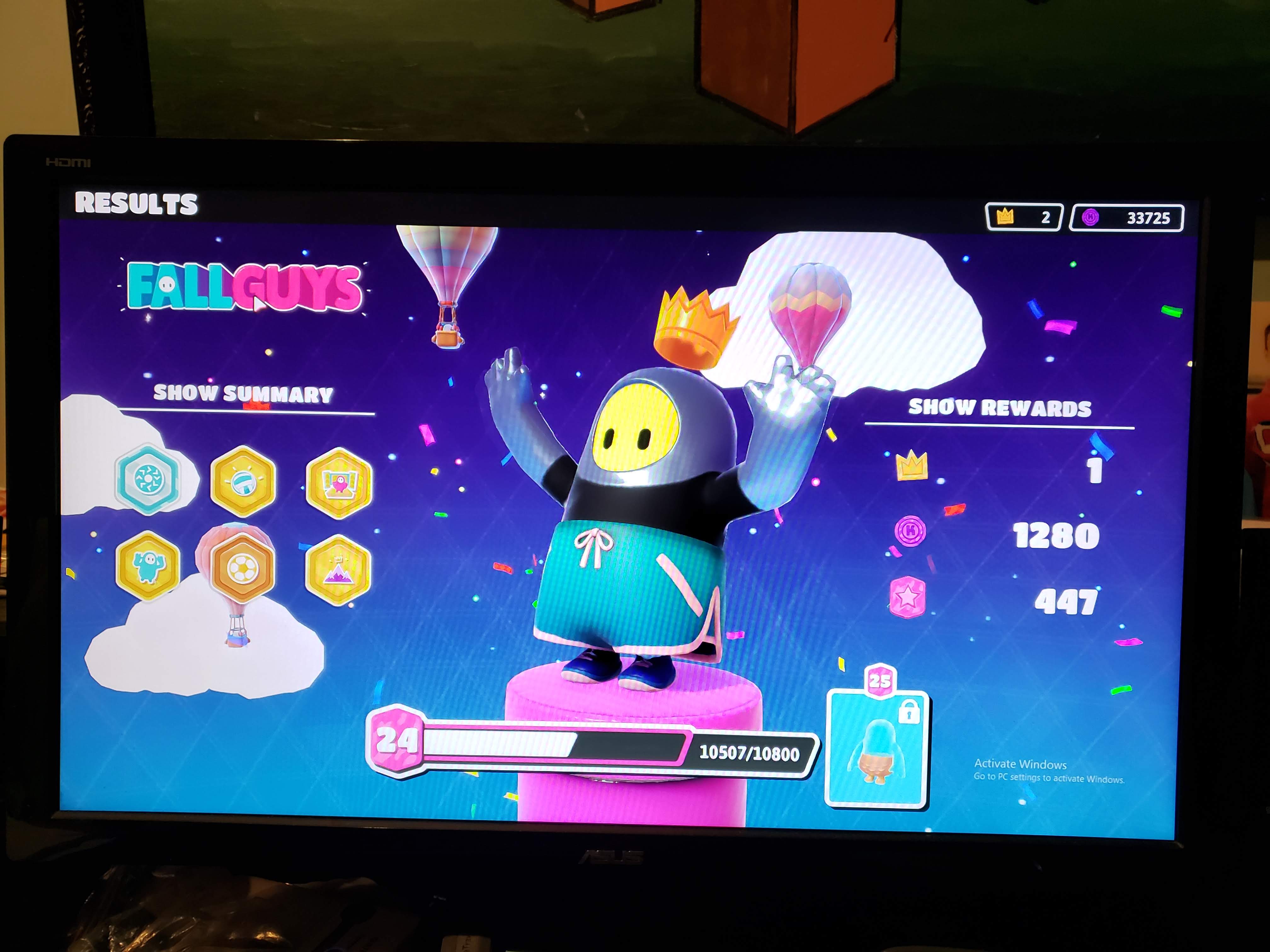 First win in Fall Guys, aw yeah